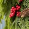 Glitzhome® 24"D Christmas PE Wreath with Pinecones and Red Berries